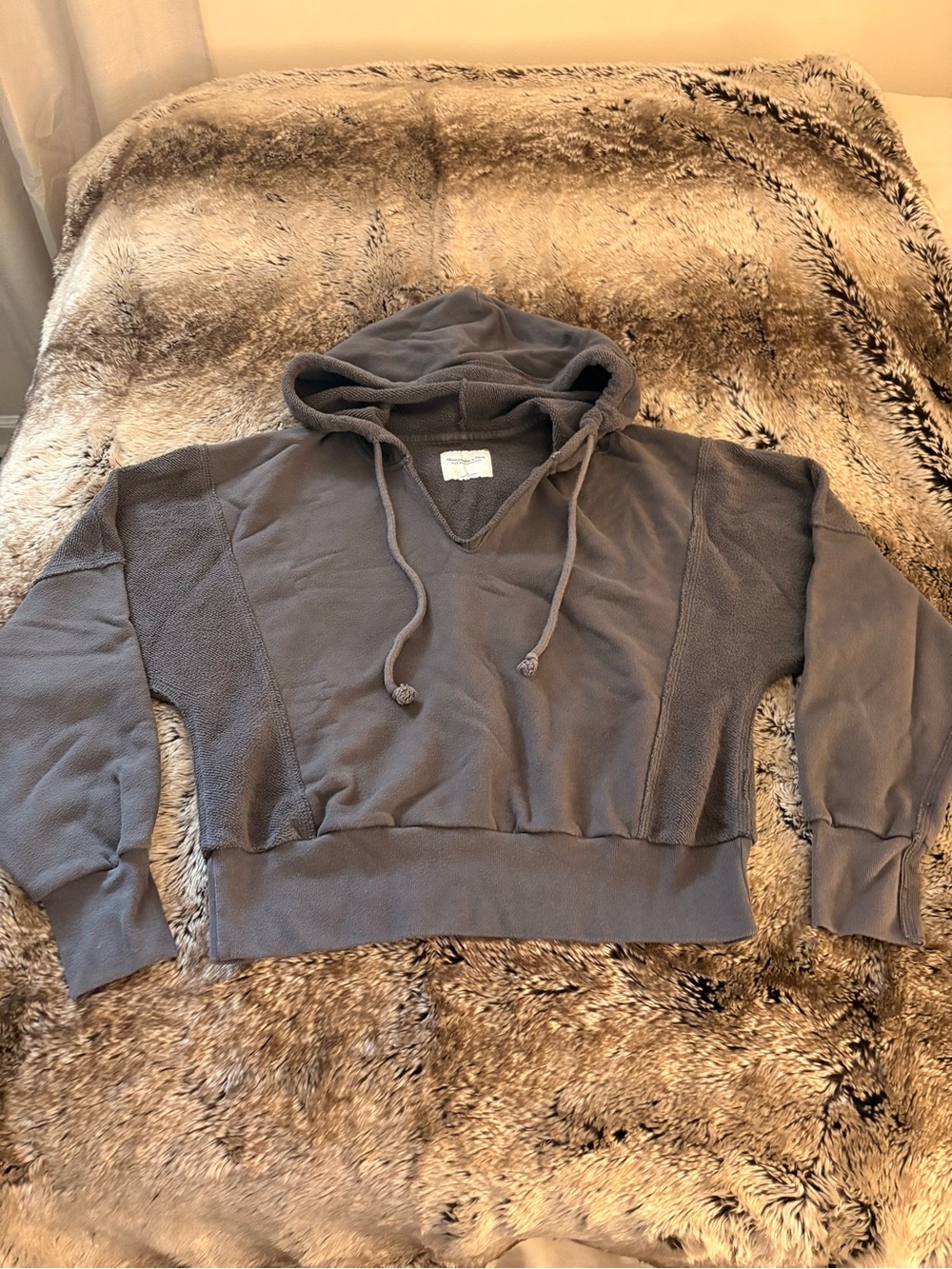 Abercrombie Cropped Grey Hoodie
